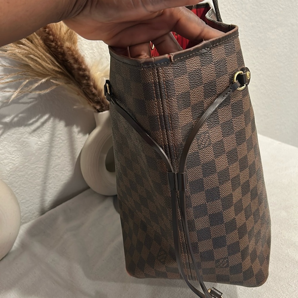 Louis Vuitton Neverful MM N51106 tote Bag GI0142 Ebenu+ COA - Picture 7 of 17